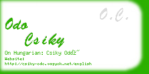 odo csiky business card